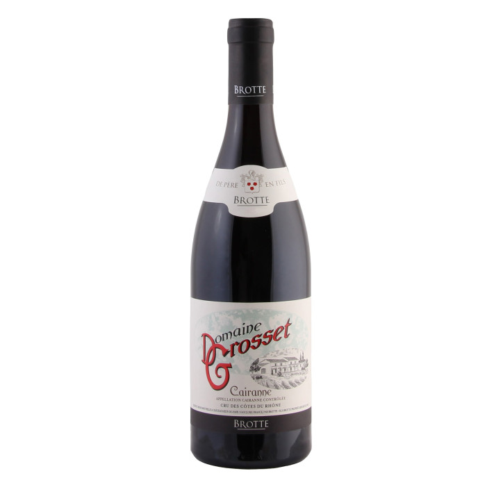 Red wine Brotte Domaine Grosset Cairanne Rouge 2019 Red wine Brotte Domaine Grosset Cairanne Rouge 2019