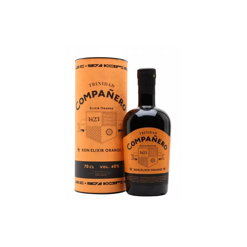Buy Rum ром Компаньеро Елексир Ориндж 0,70л. Тубус 1423 Уърлд Клас , Тринидад / Companero Elxir Orange on best price - FoodWineS